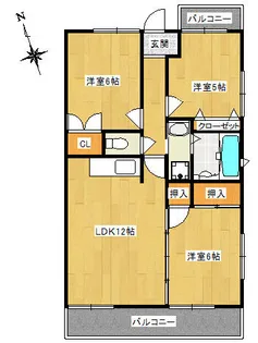 ルネッサンス宮ノ尾Ⅰ【3階】の間取り