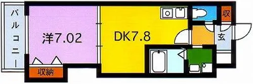 AXIS M&S【305号室】の間取り