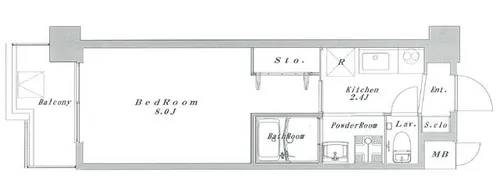 シエル中原 ~ciel nakabaru~【202号室】の間取り