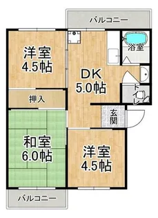兵庫県神戸市北区有野台2丁目【マンション】の間取り