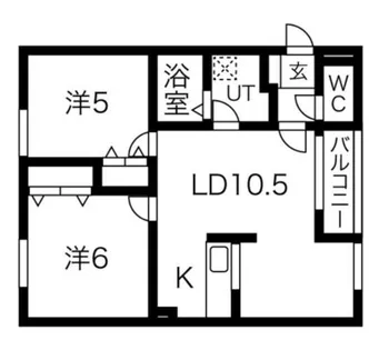 WestHills西野【2階】の間取り