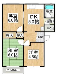 有野台住宅【4階】の間取り