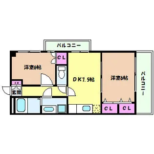 兵庫県神戸市灘区船寺通1丁目【マンション】の間取り