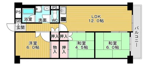 大阪府大阪市城東区鴫野西5丁目【マンション】の間取り