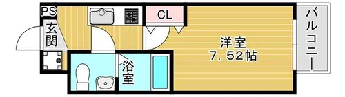 大阪府大阪市城東区新喜多1丁目【マンション】の間取り