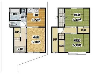 京都府京都市伏見区羽束師鴨川町【一戸建】の間取り