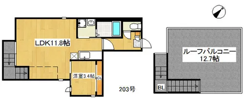 福岡県福岡市中央区地行4丁目【アパート】の外観