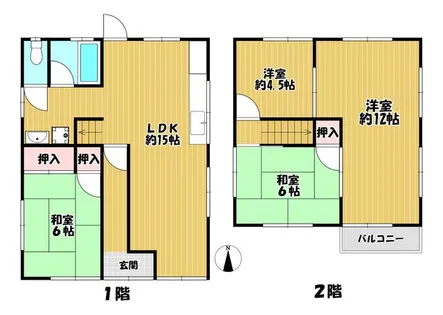 兵庫県姫路市田寺8丁目【一戸建】の間取り