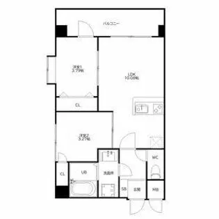 ラシュール・イン寺塚【801号室】の間取り
