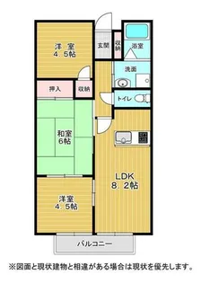 グランビューM【206号室】の間取り