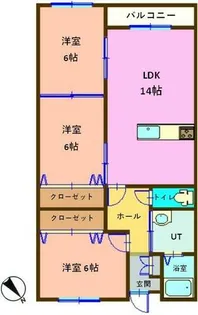 フィオーレ緑町【102号室】の間取り