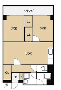 グルーリャ大和【1階】の間取り