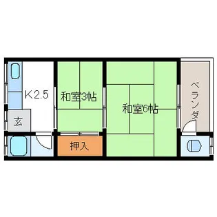 京都府長岡京市友岡西畑【アパート】の間取り