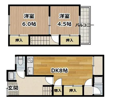 京都府京都市山科区東野舞台町【一戸建】の間取り