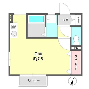 プランドール湊川【2階】の間取り