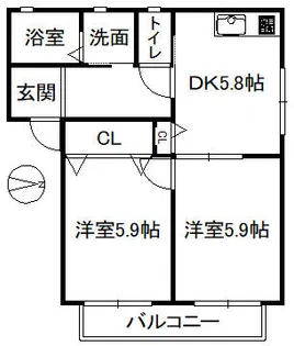 アーバヒルD【102号室】の間取り