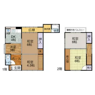 滋賀県米原市醒井【一戸建】の間取り