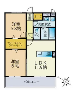 (仮)シベール太郎丸【4階】の間取り