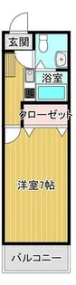 アクティブ梅満【205号室】の間取り