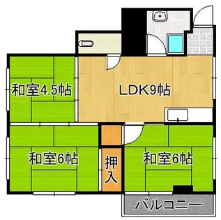プリンセス霧ケ丘Ⅰ【202号室】の間取り