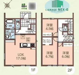 愛知県豊橋市下地町字門【一戸建】の間取り