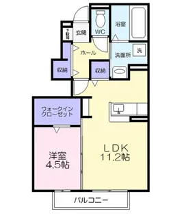 愛知県豊橋市飯村南3丁目【アパート】の間取り