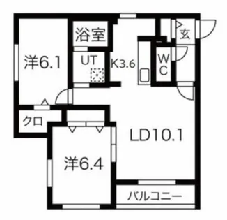プラムクリークR【4階】の間取り