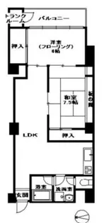 福岡リバーキャッスル【5階】の間取り