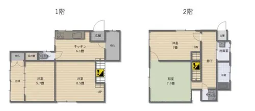 福岡県北九州市小倉北区赤坂2丁目【一戸建】の間取り