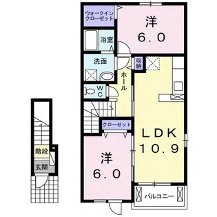 ローリエ【203号室】の間取り