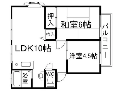 大阪府箕面市桜4丁目【アパート】の間取り
