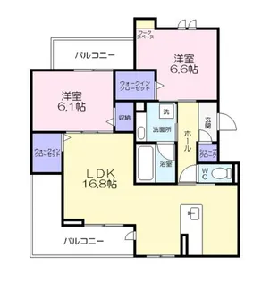 愛知県豊橋市東脇3丁目【アパート】の間取り