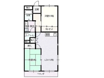 メリーメリーB【205号室】の間取り