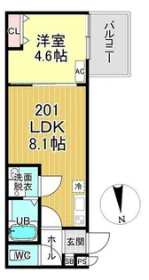京都府京都市伏見区桃山水野左近西町【アパート】の間取り