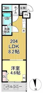 京都府京都市伏見区桃山水野左近西町【アパート】の間取り