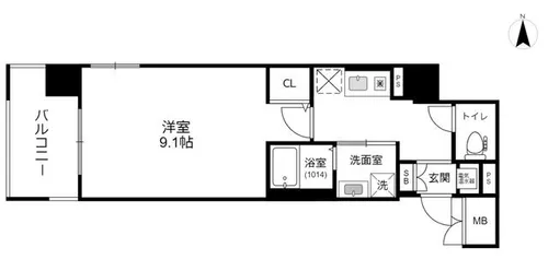 ロイヤル神戸三宮【9階】の間取り