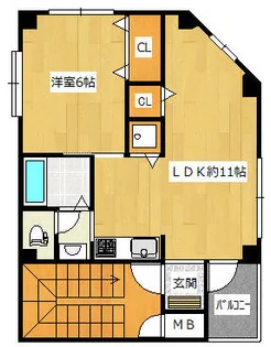 バーベナ【4F号室】の間取り