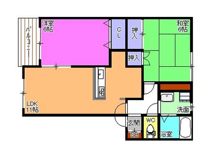 エスペランサ【2階】の間取り