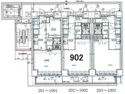 大阪府大阪市淀川区十三本町1丁目【マンション】の間取り