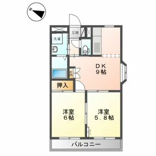 ビアンシャトレーン【2階】の間取り