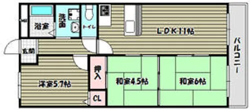 エレガントライフマンション【2階】の間取り