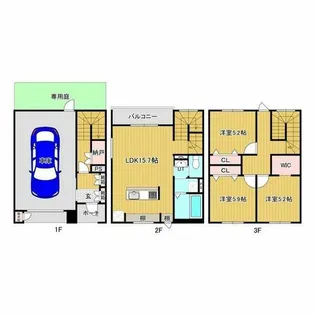 北海道札幌市手稲区星置二条4丁目【テラスハウス】の間取り