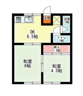 愛知県豊橋市下地町字境田【アパート】の間取り