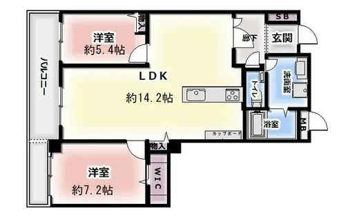 兵庫県神戸市東灘区本山南町5丁目【マンション】の間取り