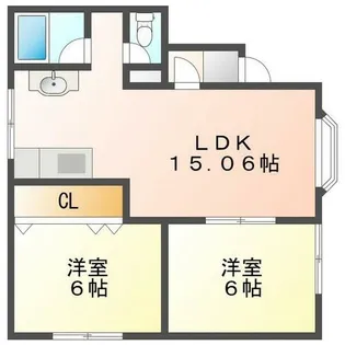大川ハイム【1階】の間取り