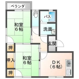 コーポ タキ【202号室】の間取り