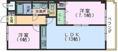 THE FIRST平針【606号室】の間取り