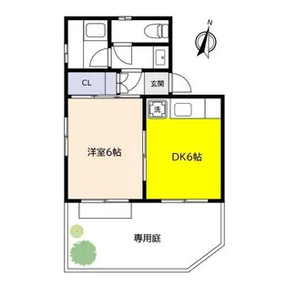 サニーテラス芦屋【1階】の間取り
