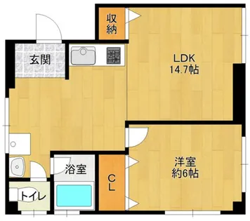 渡辺マンション【2階】の間取り