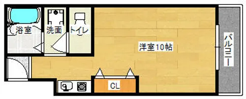 クレセール春日出【203号室】の間取り